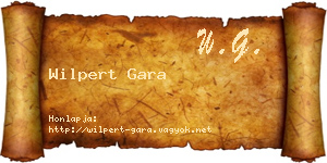 Wilpert Gara névjegykártya
